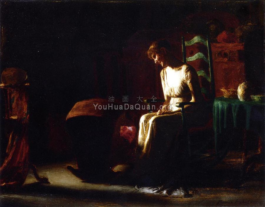 Woman in a Rocking Chair - 托马斯·波洛克·安舒茨